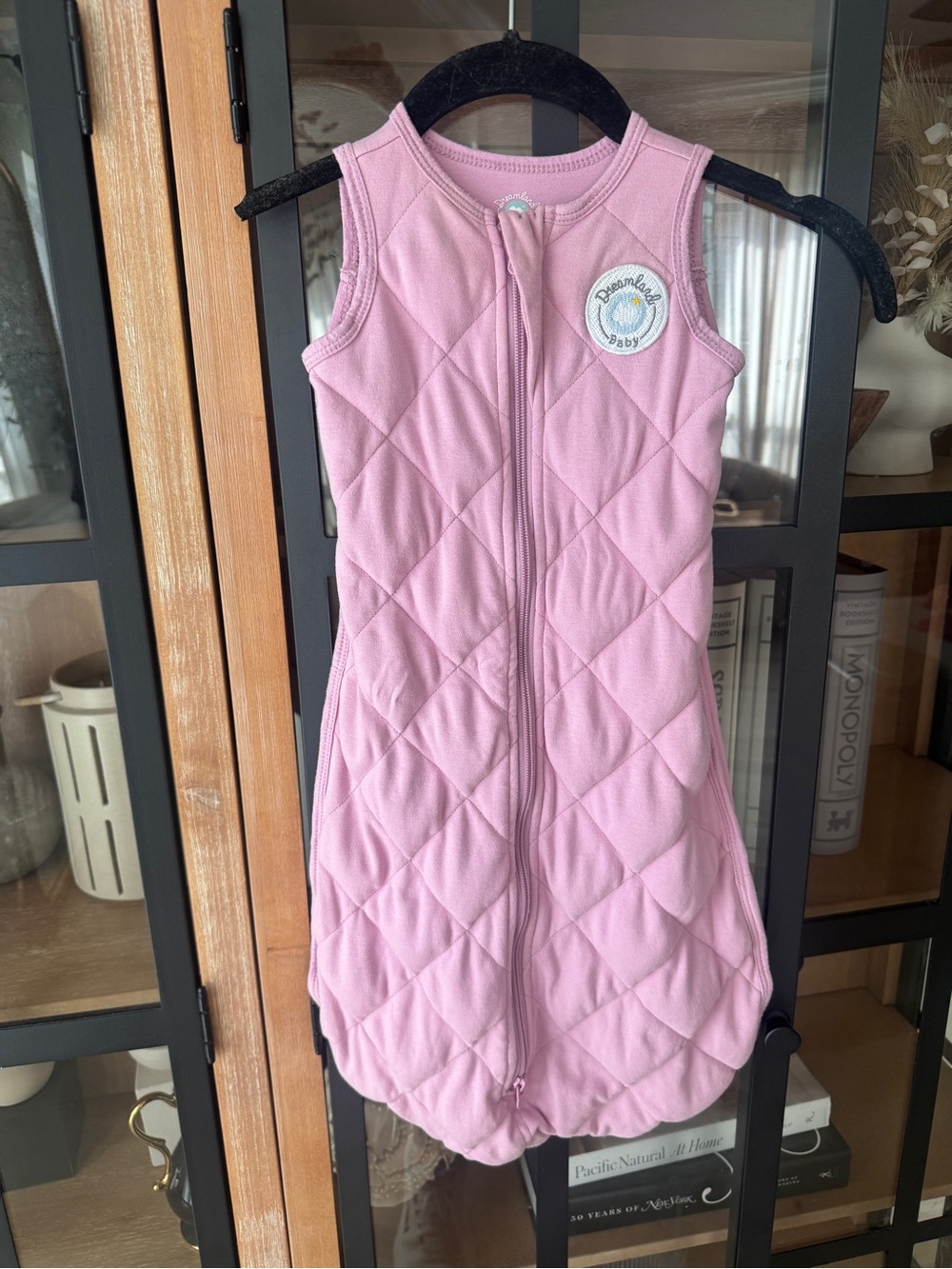 Dreamland baby sleeping sack zip up misty mauve girl cotton